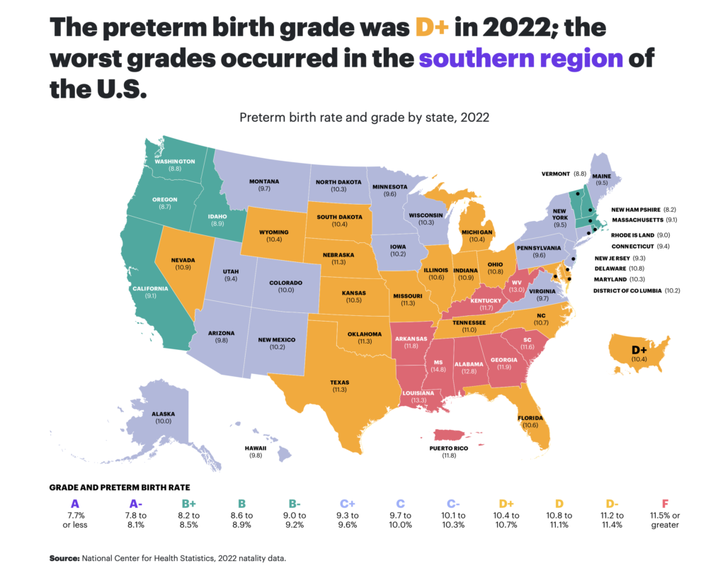 March of Dimes 2023 Report Card for the United States, retrieved 2023.11.20.